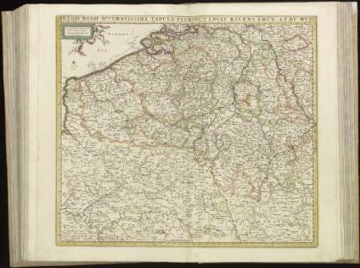 [104][107] Belgii Regii accuratissima tabula pluribus locis, uit: Atlas sive Descriptio terrarum orbis