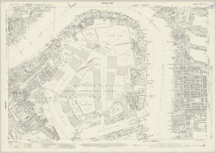 London (1915- Numbered sheets) V.16 (includes: Bermondsey; Poplar Borough) - 25 Inch Map