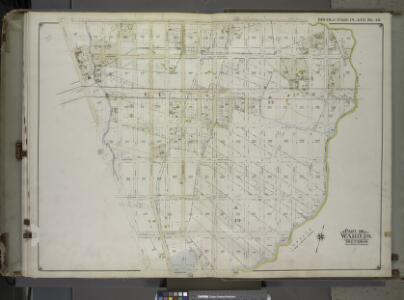 Brooklyn, Vol. 1, 2nd Part, Double Page Plate No. 46; Part of Wards 26, Section 14; [Map bounded by Dumont Ave., boundary line of the boroughs of Brooklyn and Queens, Vandalia Ave.; Including Crescent St., Fairfield Ave., Fountain Ave.] / by and under...