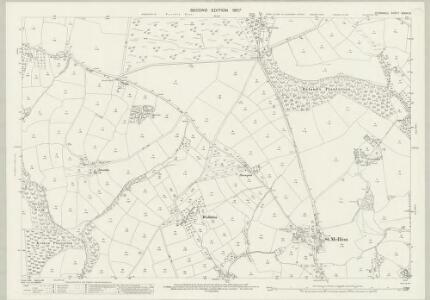 Cornwall XXXVII.3 (includes: Pillaton; St Dominick; St Mellion) - 25 Inch Map