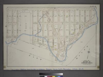 Plate 19: Part of Section 10, Borough of the Bronx. [Bounded by Viele Avenue, Edgewater Road and Coster Street.]