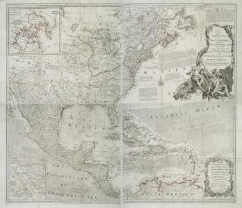 A new and correct map of North America with the West India Islands : divided according to the last treaty of peace, concluded at Paris, 10th Feby. 1763 ; wherein are particularly distinguished, the several provinces and colonies, which compose the Britis