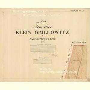 Klein Grillowitz - m1394-1-001 - Kaiserpflichtexemplar der Landkarten des stabilen Katasters