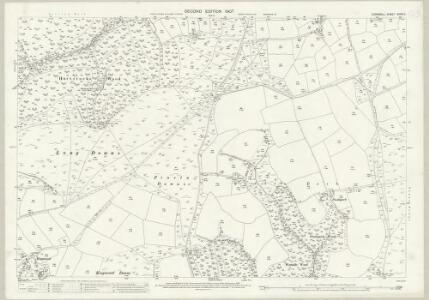 Cornwall XXXIV.4 (includes: Cardinham) - 25 Inch Map