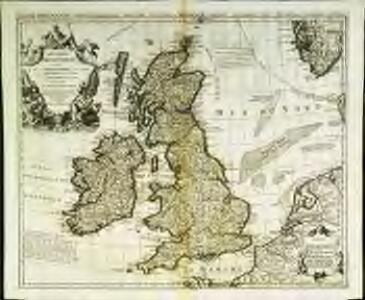 Les isles britanniques ou sont le r.me d'Angleterre tiré de Sped celuy d'Ecosse tiré de Th. Pont