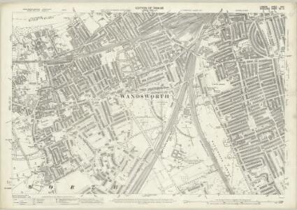 London (Edition of 1894-96) CXIV (includes: Battersea; Wandsworth Borough) - 25 Inch Map