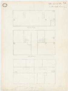 Knonau: Pfarrhaus, 2. Stock, Schütteboden und Dachboden; Grundrisse (Nr. 4 bzw. Tafel 2)