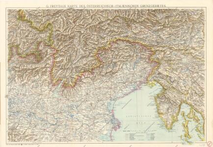 G. Freytags Karte des Österreichisch-Italienischen Grenzgebietes