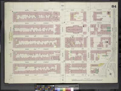 Manhattan, V. 4, Double Page Plate No. 84 [Map bounded by West 52nd St., East 52nd St., Park Ave., East 47th St., West 47th St., 6th Ave.]