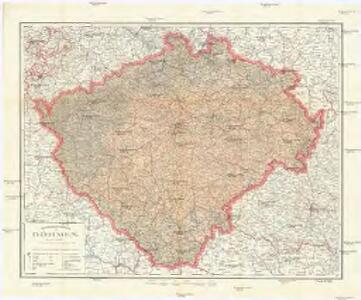Topographische Landkarte von Böhmen