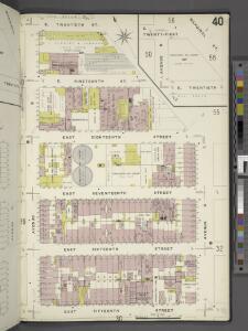 Manhattan, V. 2, Plate No. 40 [Map bounded by E. 20th St., Avenue C, E. 15th St., Avenue B]