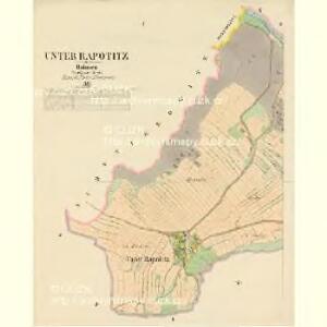 Unter Rapotitz - c1371-1-001 - Kaiserpflichtexemplar der Landkarten des stabilen Katasters