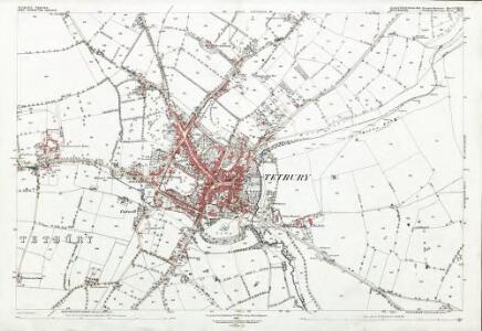 Gloucestershire LVIII.13 (includes: Long Newnton; Tetbury Upton; Tetbury) - 25 Inch Map