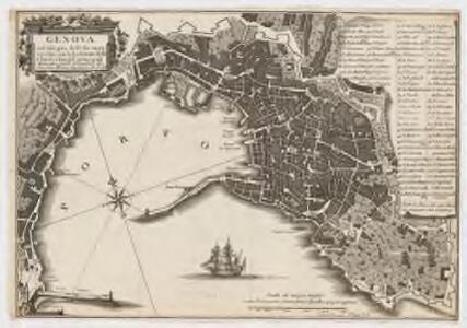 Genova : nel solo giro delle sue mura vecchie con l'esposizione delle Chiese e luoghi principali