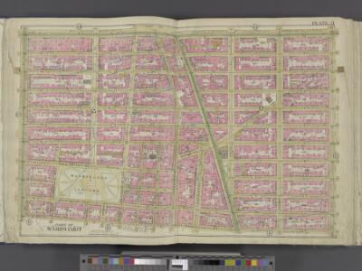 Manhattan, Double Page Plate No. 11 [Map bounded by E. 14th St., 1st Ave., W. 3rd St., 6th Ave.]
