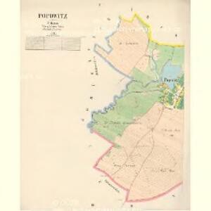 Popowitz - c6020-1-001 - Kaiserpflichtexemplar der Landkarten des stabilen Katasters