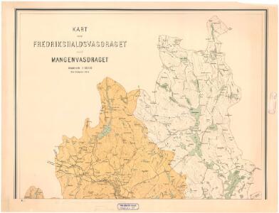 Spesielle kart 104-1: Kart over Fredrikshaldsvassdraget med Mangenvassdraget
