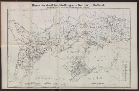 Karte der deutschen Siedlungen in Neu (Süd)-Rußland