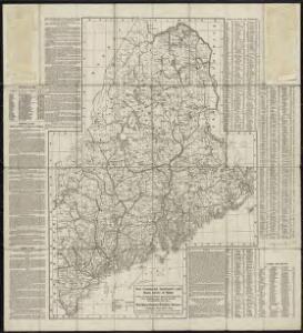 New commercial, sportsmen's and route survey of Maine : showing all postoffices, railroads, electric roads, principal highways, lighthouses, camps and trails, with index showing population latest census