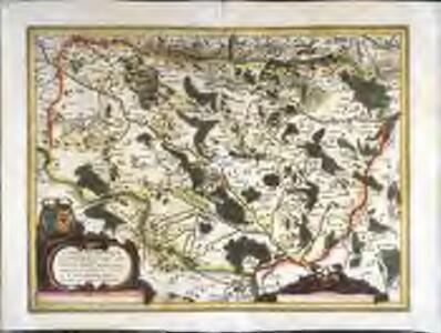 Carte geometrique des environs de l'estang de Longpendu, d'ont leau tombe dans l'ocean et dans la Mediterranee
