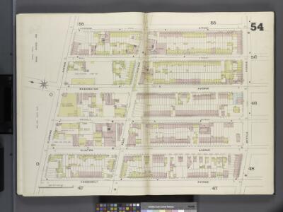 Brooklyn V. 2, Double Page Plate No. 54 [Map bounded by Ryerson St., Myrtle Ave., Vanderbilt Ave., Flushing Ave.]