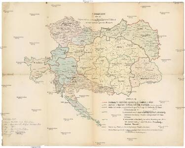 Übersicht über die Abgrenzung des Bereiches der Militär-Territorial-Behörden der österreichisch-ungarischen Monarchie