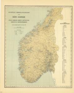 Geistlig inndelingskart over Sør-Norge, Oslo, Hamar, Agder, Bjørgvin og Nidaros Bispedømmer