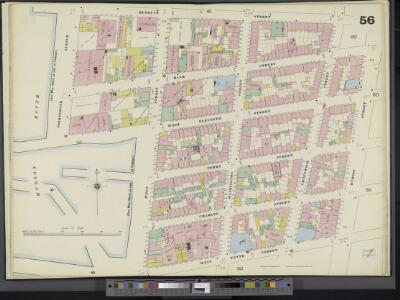Manhattan, V. 3, Double Page Plate No. 56 [Map bounded by Bethune St., Hudson St., W. 10th St., Hudson River]