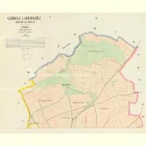 Gross Lohowitz (Welko Lohowice) - c1881-1-001 - Kaiserpflichtexemplar der Landkarten des stabilen Katasters