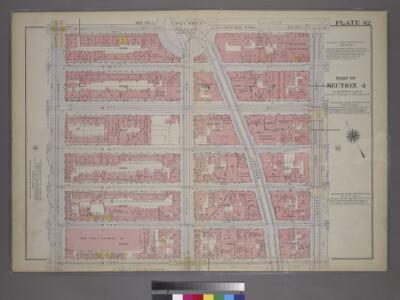 Plate 42, Part of Section 4: [Bounded by W. 59th Street, Central Park South, Seventh Avenue, W. 53rd Street and Ninth Avenue.]