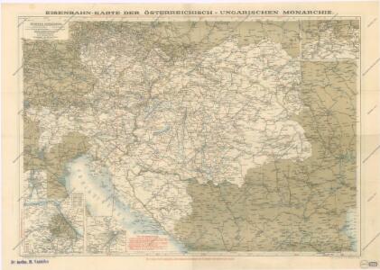 Eisenbahnkarte der österreichisch-ungarischen Monarchie