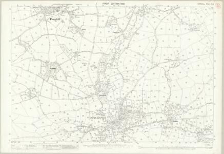 Cornwall III.16 (includes: Bude Stratton; Kilkhampton; Launcells) - 25 Inch Map