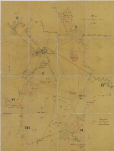 Mapa propachtovaných pozemků dvora Bzí v letech 1902-1920 1