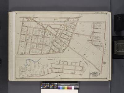 Queens, V. 1, Double Page Plate No. 16; Part of Jamaica, Ward 4; [Map bounded by Jericho Tpk., boundary line of the City of New York, Hempstead and Jamaica Plank Rd., Cedar St., 1st St.; Mill Creek, Bartlett Pl., Garfield Ave., 11th St.]