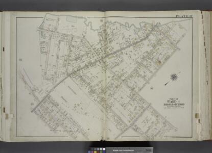 Part of Ward 1. [Map bound by Palmers Run, Spring St, Post Ave, Greenleaf Ave, Forest Ave (Cherry Lane), Brookside Ave, Egbert Ave,    Manor Road, Kingsley Ave (New York Ave), New York PL, Maine Ave, Jewett Ave,     College Ave (Indiana Ave)]