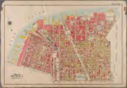 Plate 1: [Bounded by Plymouth Street, Washington Street, John Street, Bridge Street, Marshall Street, Little Street, Evans Street, Hudson Avenue (United States Navy Yard), Prospect Street, Navy Street, Tillary Street, Fulton Street, Clark Street, Furman Street (East River Piers), Water Street, and Dock Street]; Atlas of the borough of Brooklyn, city of New York: from actual surveys and official plans by George W. and Walter S. Bromley.
