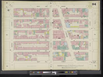Manhattan, V. 5, Double Page Plate No. 94 [Map bounded by W. 42nd St., 6th Ave., W. 37th St., 8th Ave.]