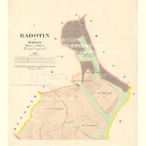 Radotin - m2530-1-001 - Kaiserpflichtexemplar der Landkarten des stabilen Katasters