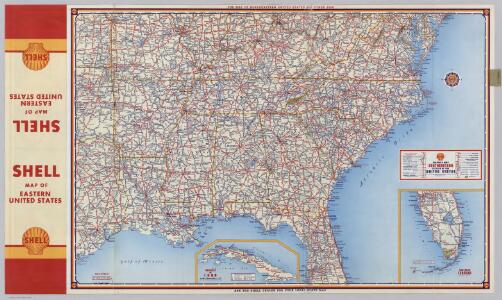 Shell Highway Map Southeastern Section of the United States.