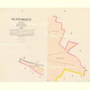 Gezborzitz - c2877-1-001 - Kaiserpflichtexemplar der Landkarten des stabilen Katasters