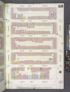 Manhattan, V. 7, Plate No. 58 [Map bounded by W. 130th St., 7th Ave., W. 125th St., 8th Ave.]