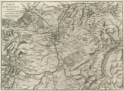Carte d'une partie du Piemont