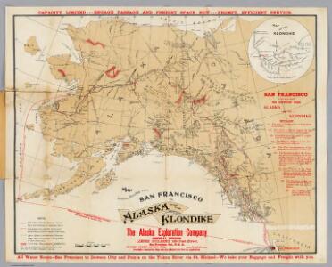 Map Showing Routes From San Francisco To Alaska And The Klondike.