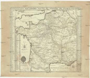 Les routes des postes du royaume de France