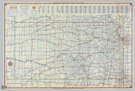 Shell Highway Map of Kansas.