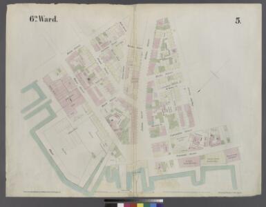 [Plate 5: Map bounded by East River, Main Street, York Street, James, Street, Market]