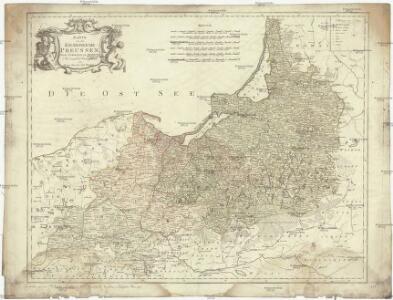 Karte von dem Koenigreiche Preussen