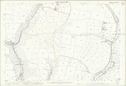 Cornwall XLIX.7 (includes: Ladock; St Enoder) - 25 Inch Map