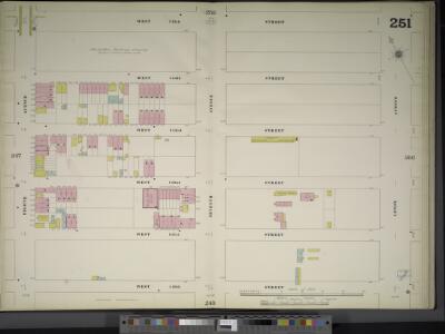 Manhattan, V. 11, Double Page Plate No. 251 [Map bounded by W. 145th St., Lenox Ave., W. 140th St., 8th Ave.]