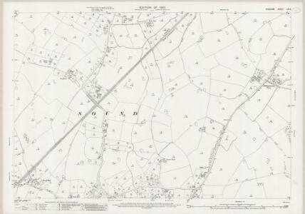 Cheshire LXI.8 (includes: Baddiley; Baddington; Bromhall; Edleston; Newhall; Sound; Woodcott) - 25 Inch Map
